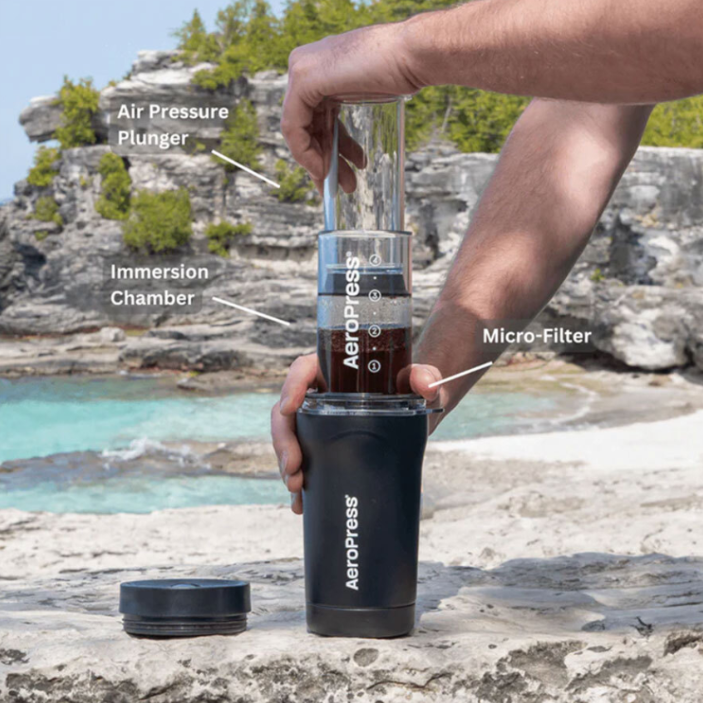AeroPress Go Plus Travel System - Black | Kaphiy GmbH