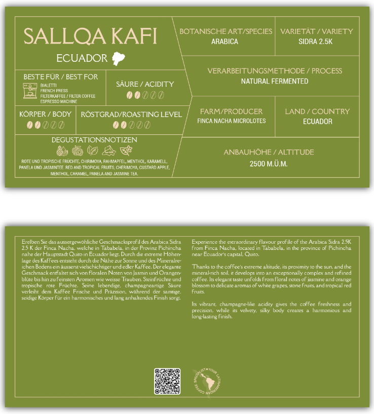 Kaphiy Sallqa kafi (Ecuador) Bohnen 350g